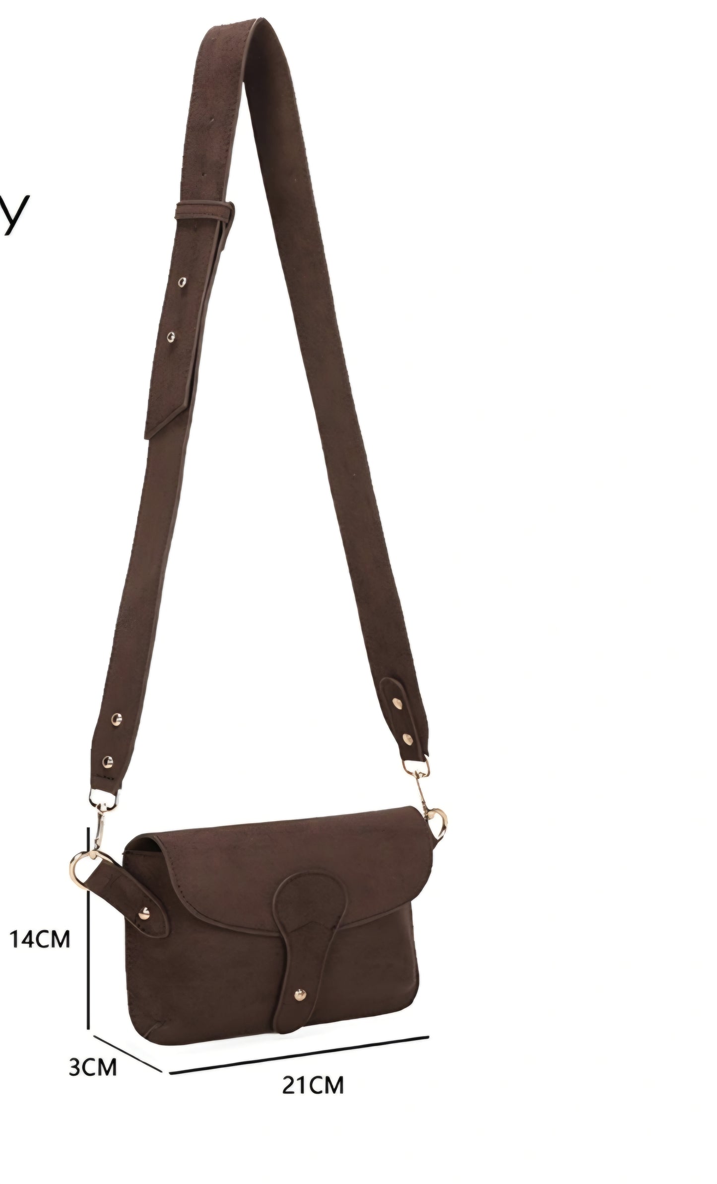 Gallantry mockabältesväska med lång rem Brun