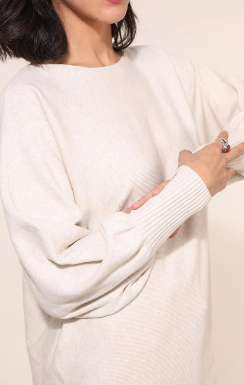 Tröja med rosettrygg offwhite