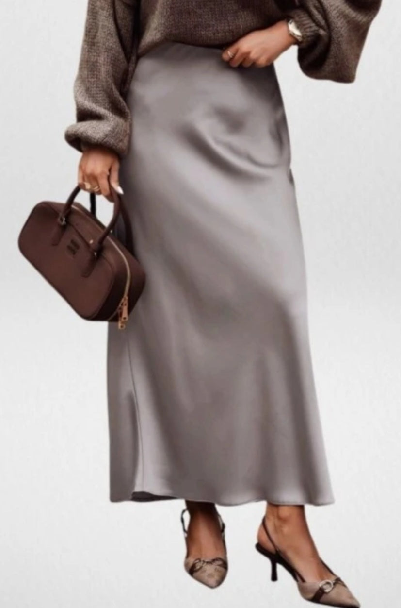 Satinkjol Tina Taupe