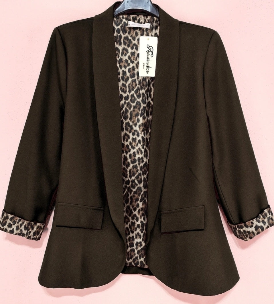 Blazer leopard Brun
