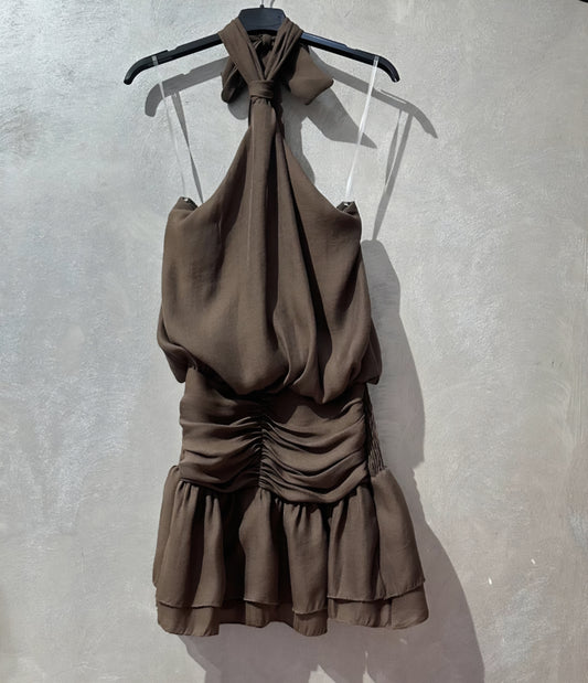Elegant klänning/byxdress Brun
