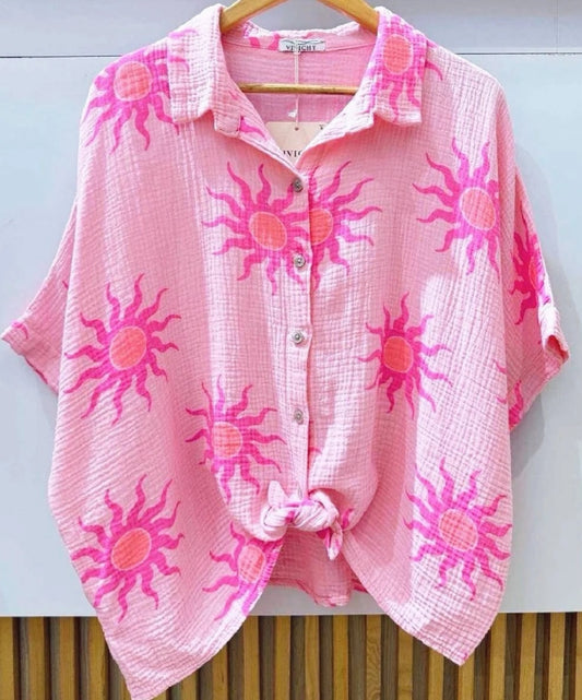 Skjorta bäckobölja Solar Rosa