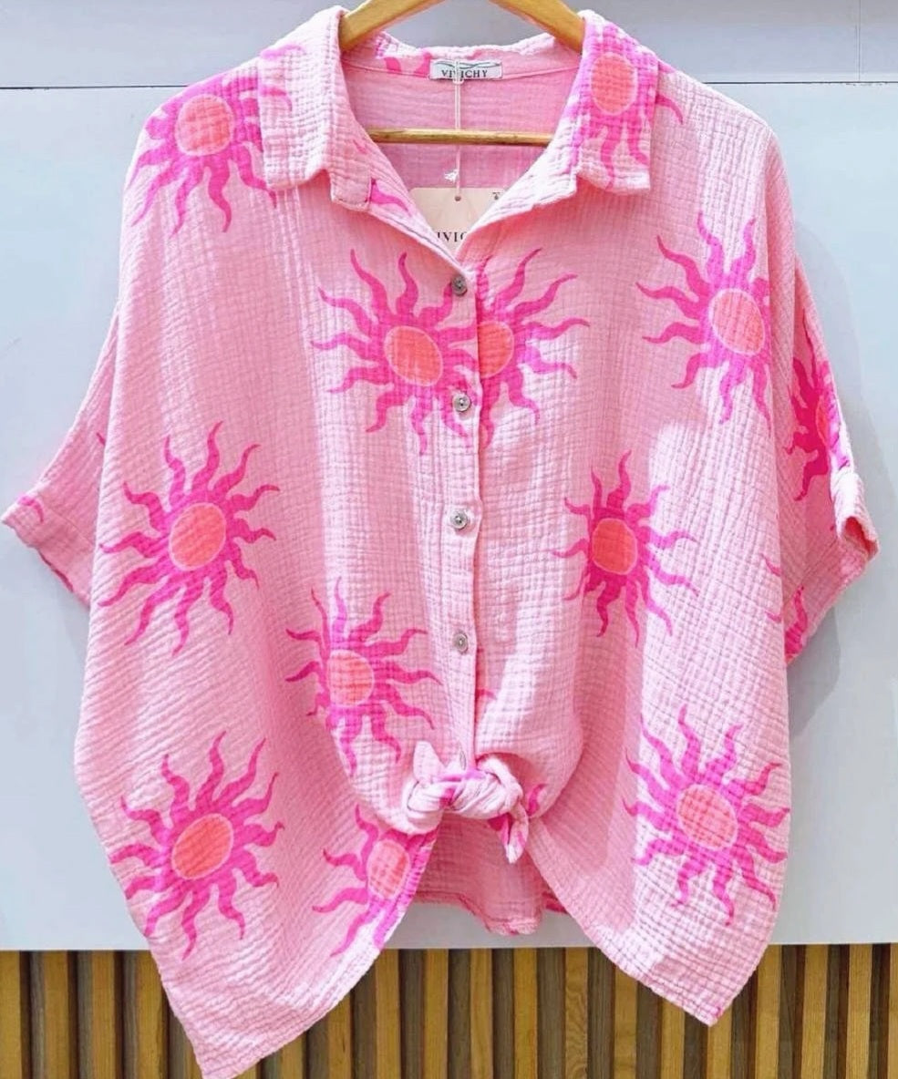 Skjorta bäckobölja Solar Rosa