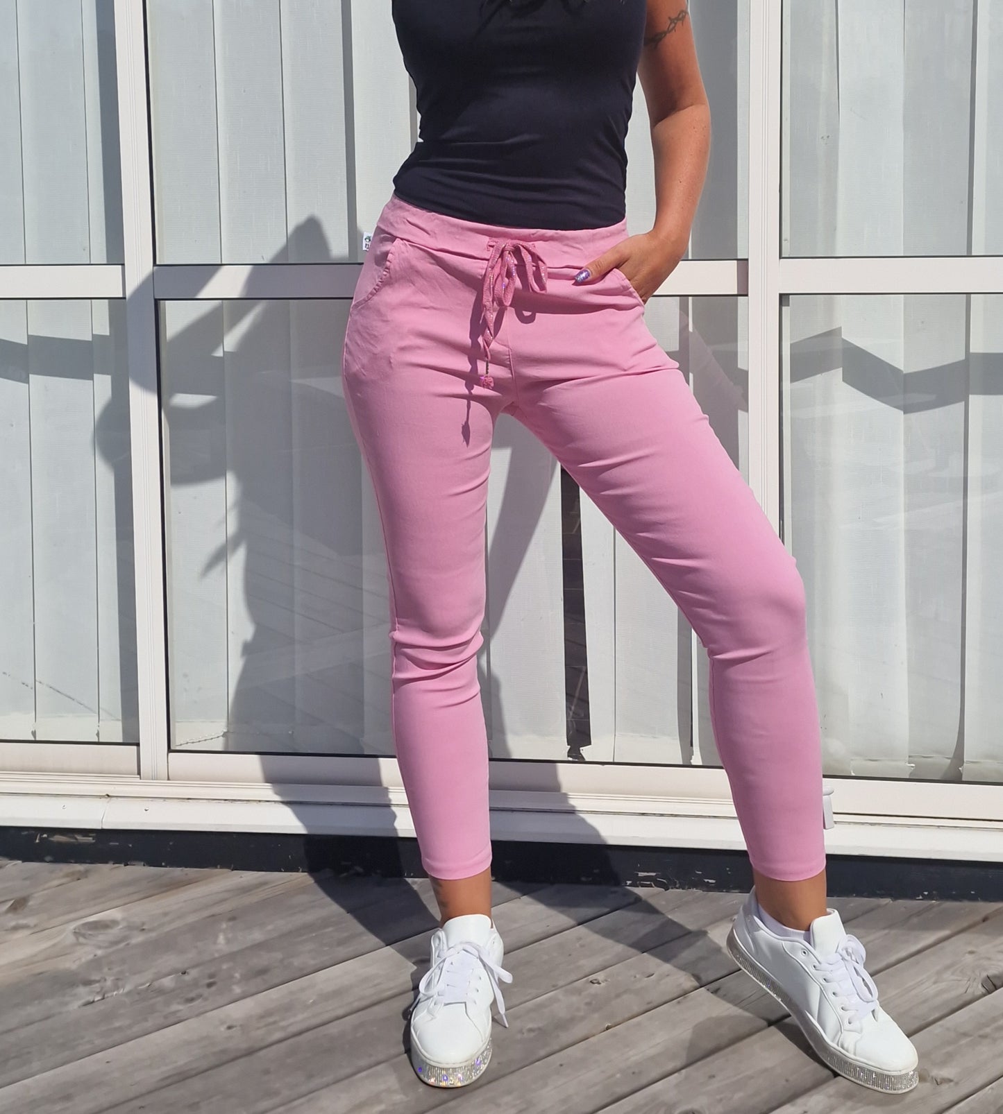 Pantalón milagro liso camel claro