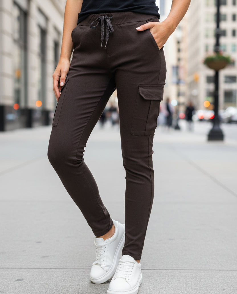 Mirakel byxa Cargo/fickor Coffee