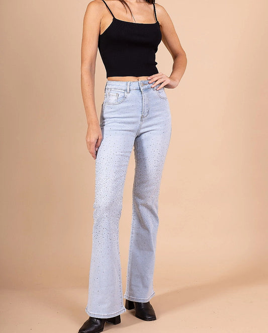 Strass jeans stretch