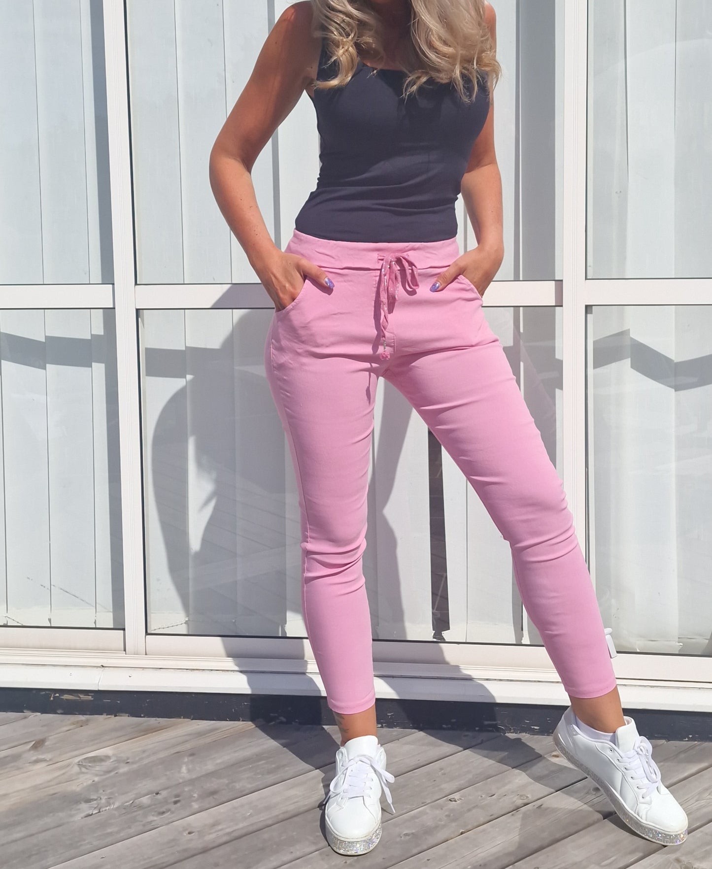 Pantalón milagro liso camel claro