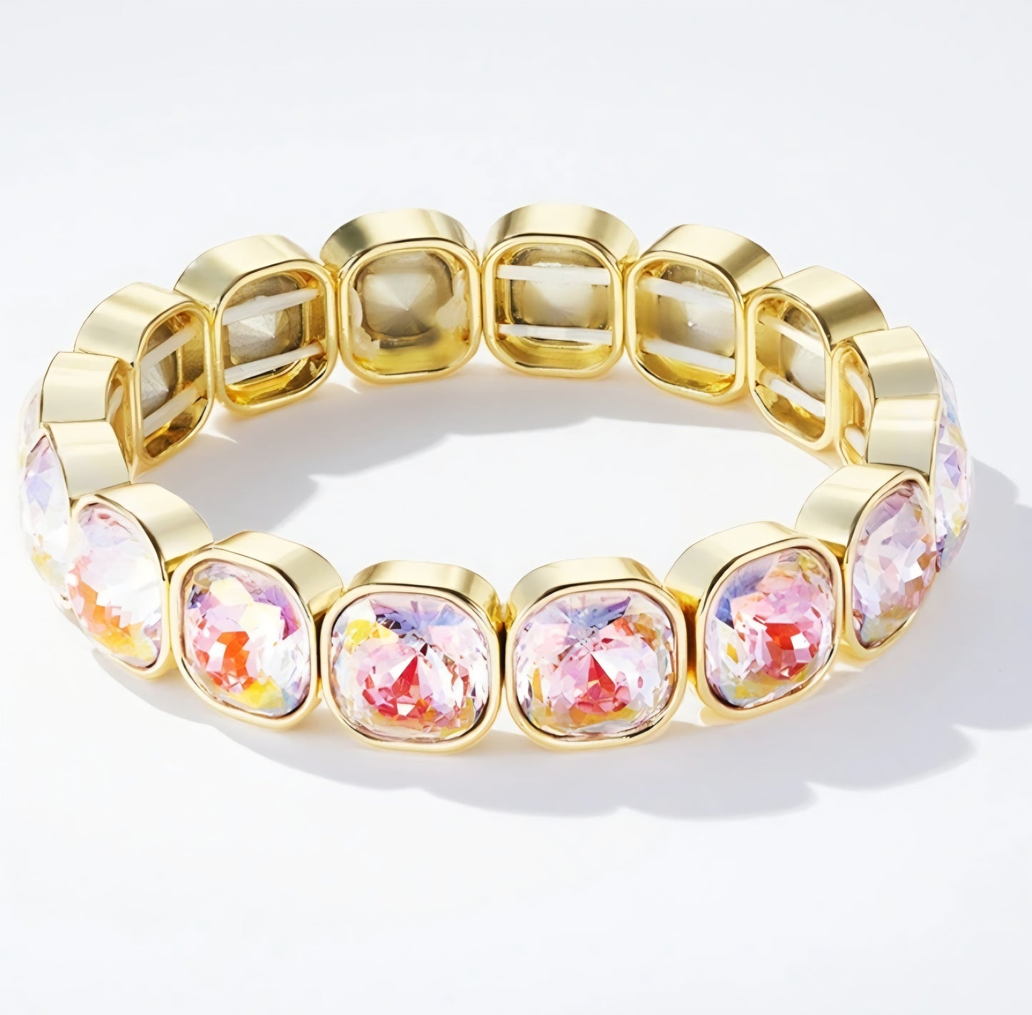 Elastiskt armband Rosa Nickelfritt