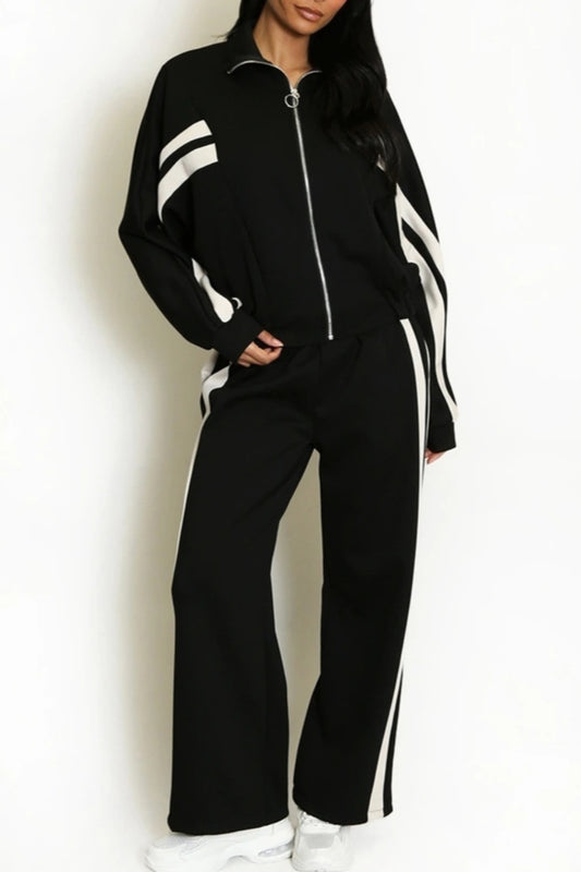 Snyggt och sportigt joggingset Svart