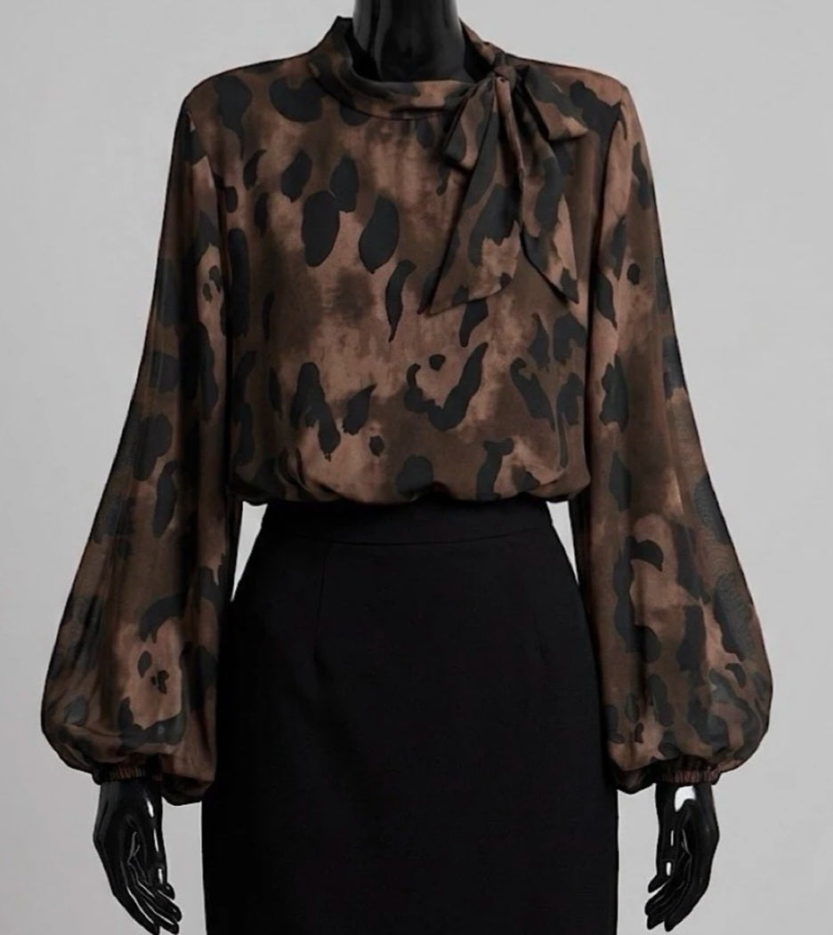 ANIELLA Blus Brun