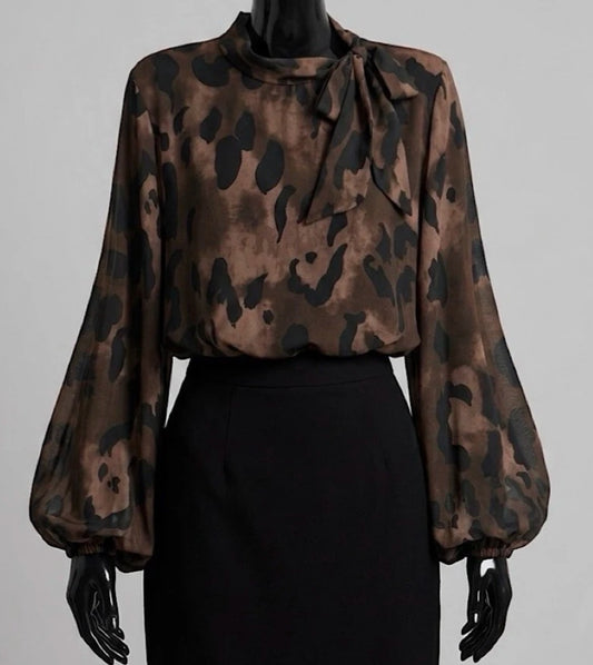ANIELLA Blus Brun