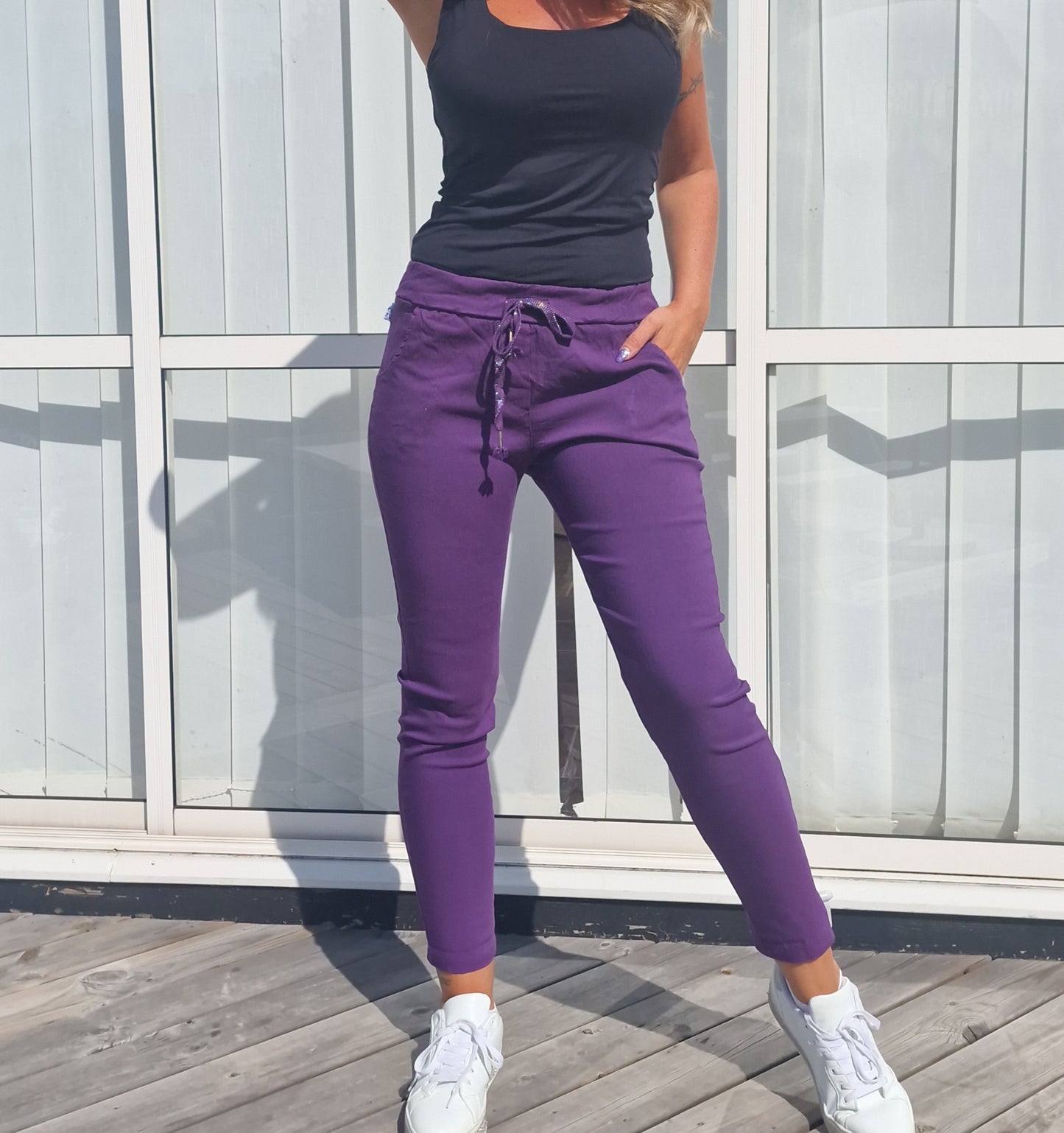 Pantalón milagro liso camel claro