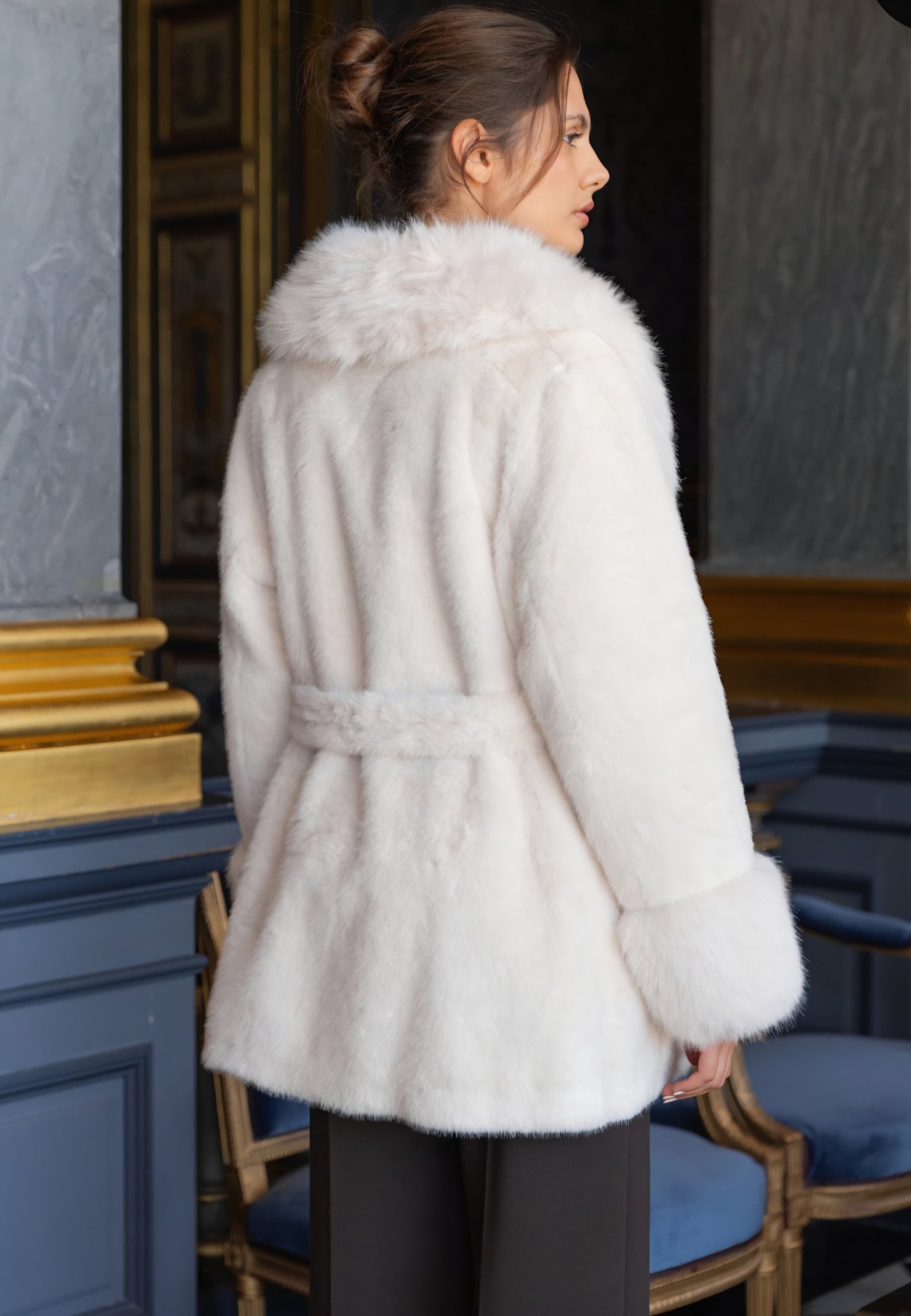 Fuskpäls jacka Stella Offwhite