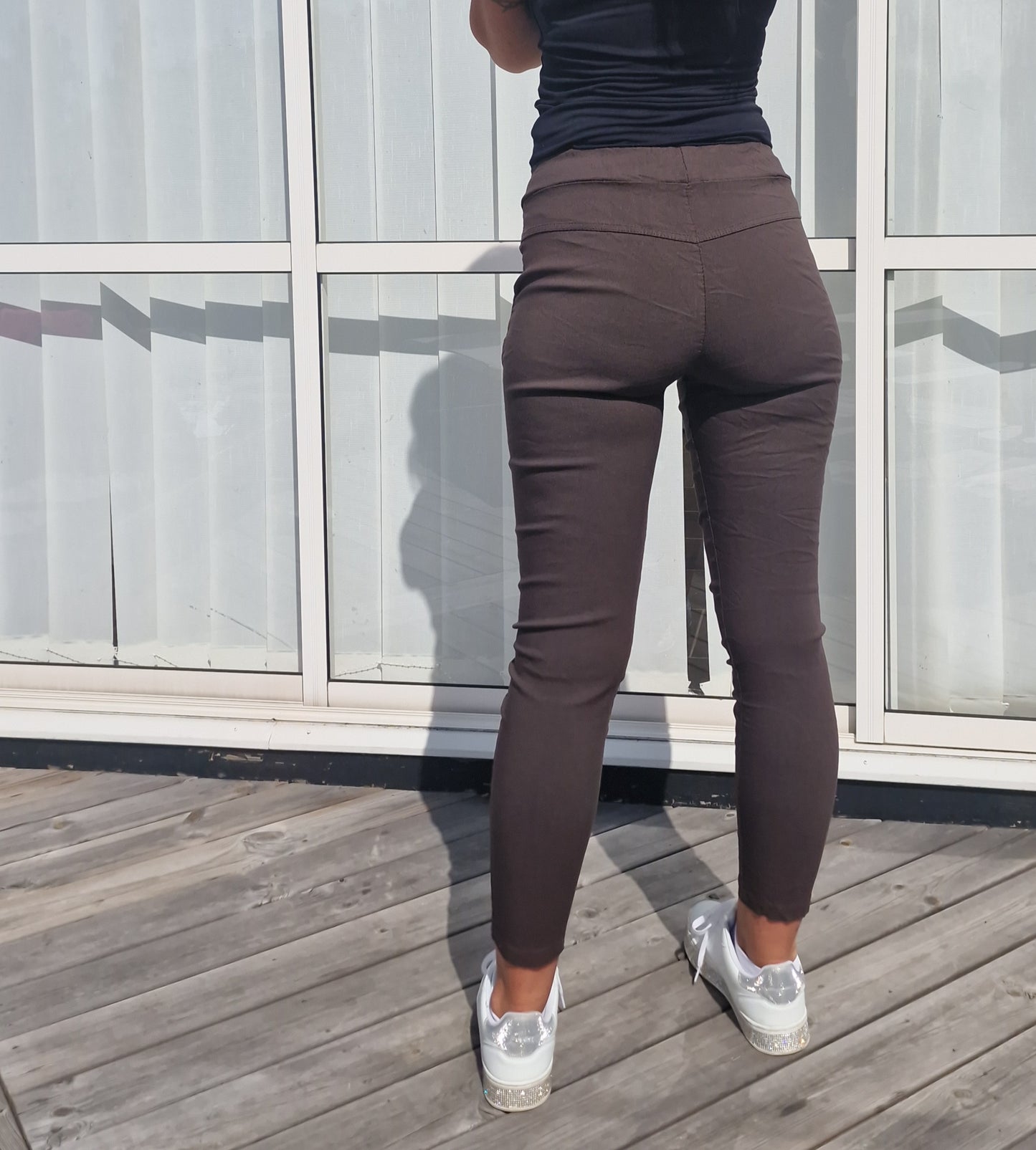 Pantalón milagro liso Café