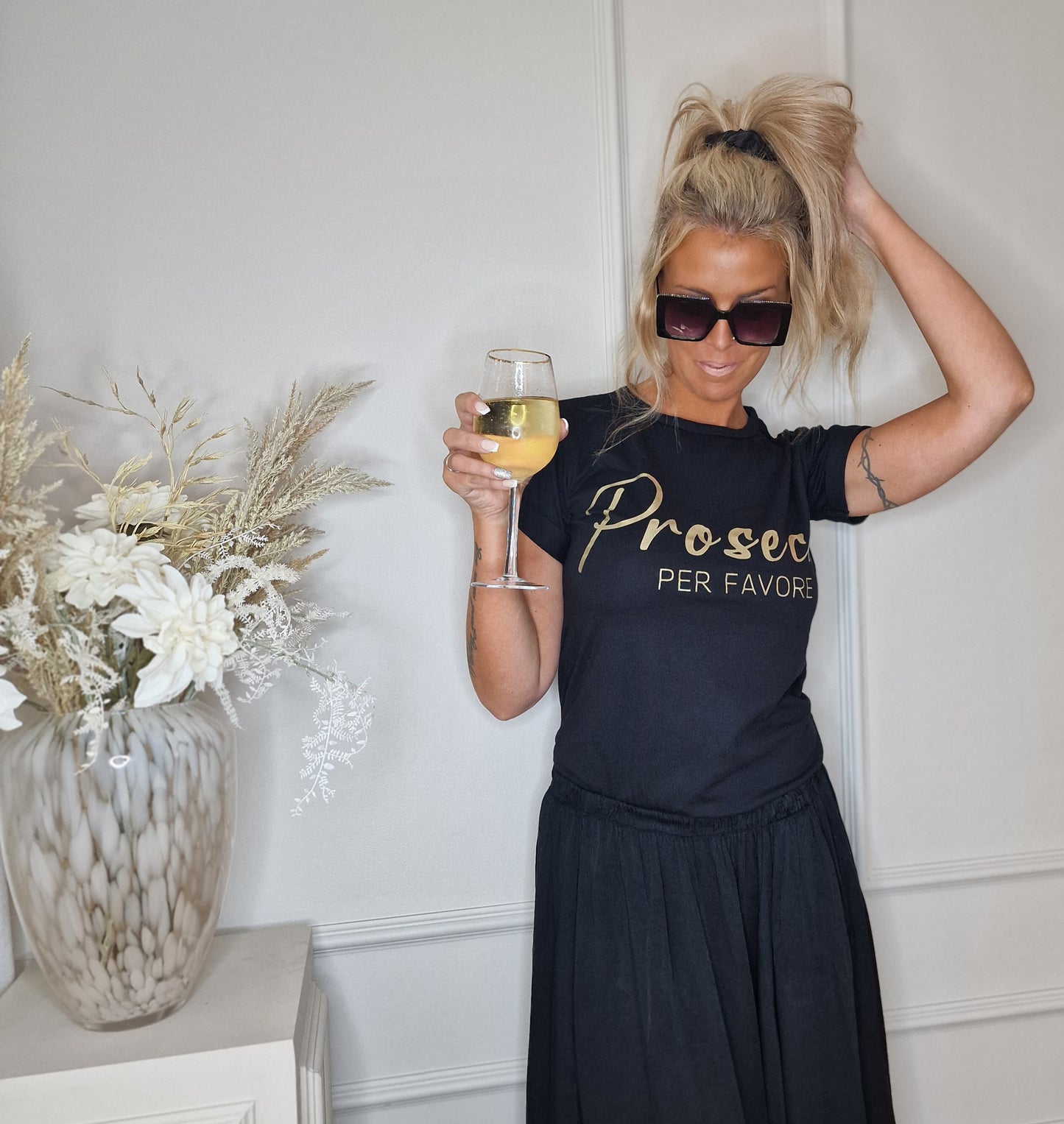 T-shirt Prosecco Svart