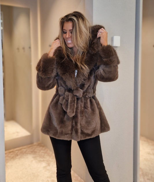 Fuskpäls jacka Zina Brun