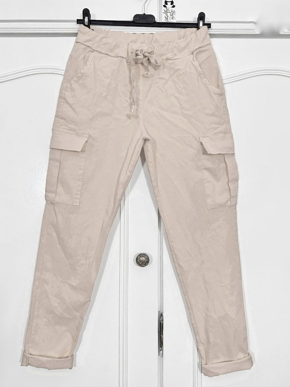 Mirakel byxa Cargo/fickor Beige