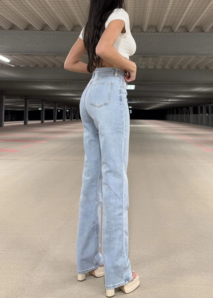 Extra långa jeans med rak passform