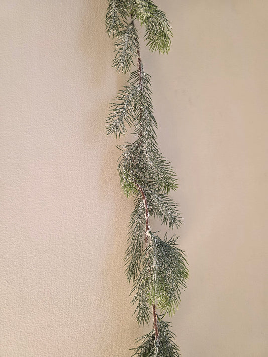 Grangirlang med frost 180 cm