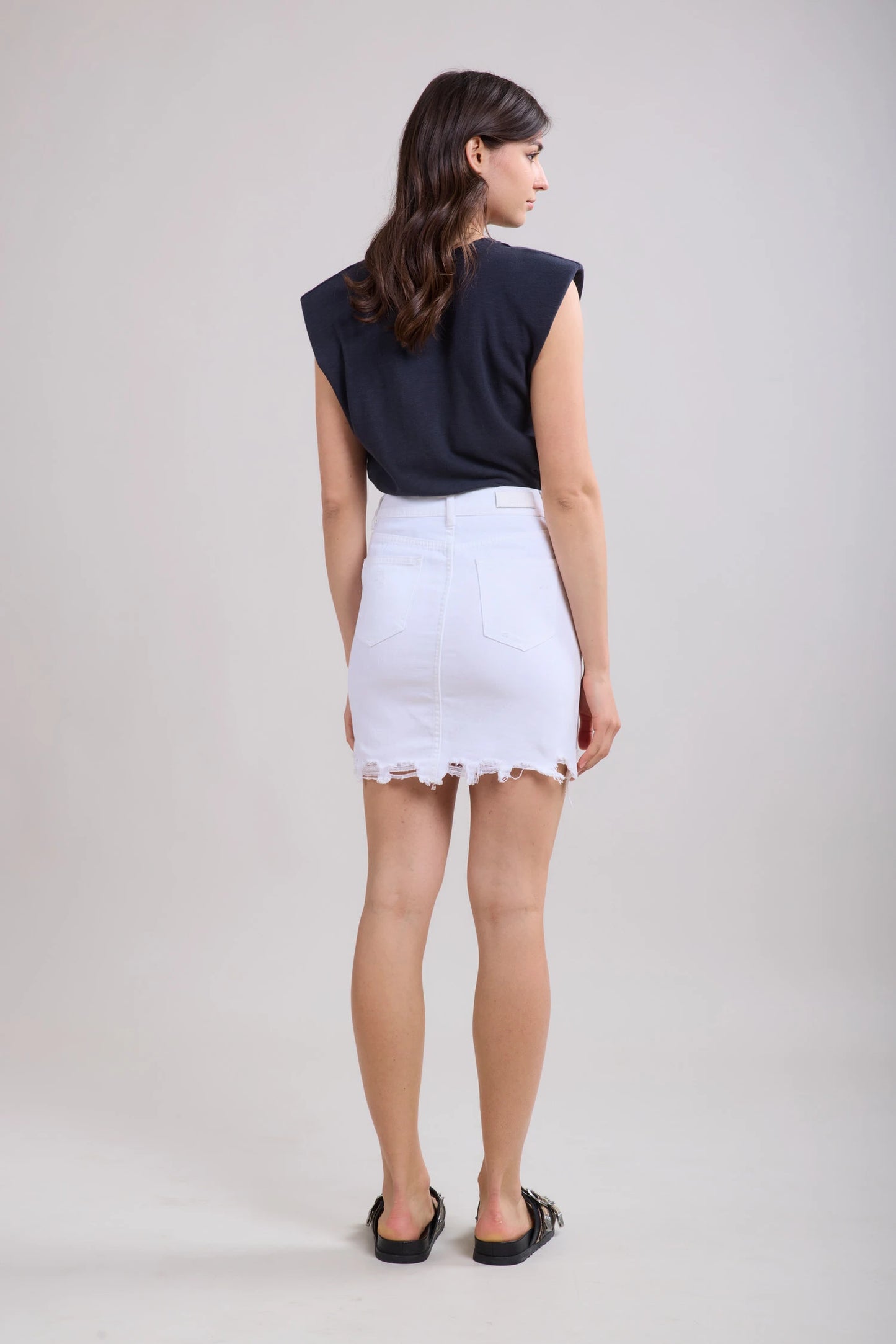 Toxik Jeanskjol Vit