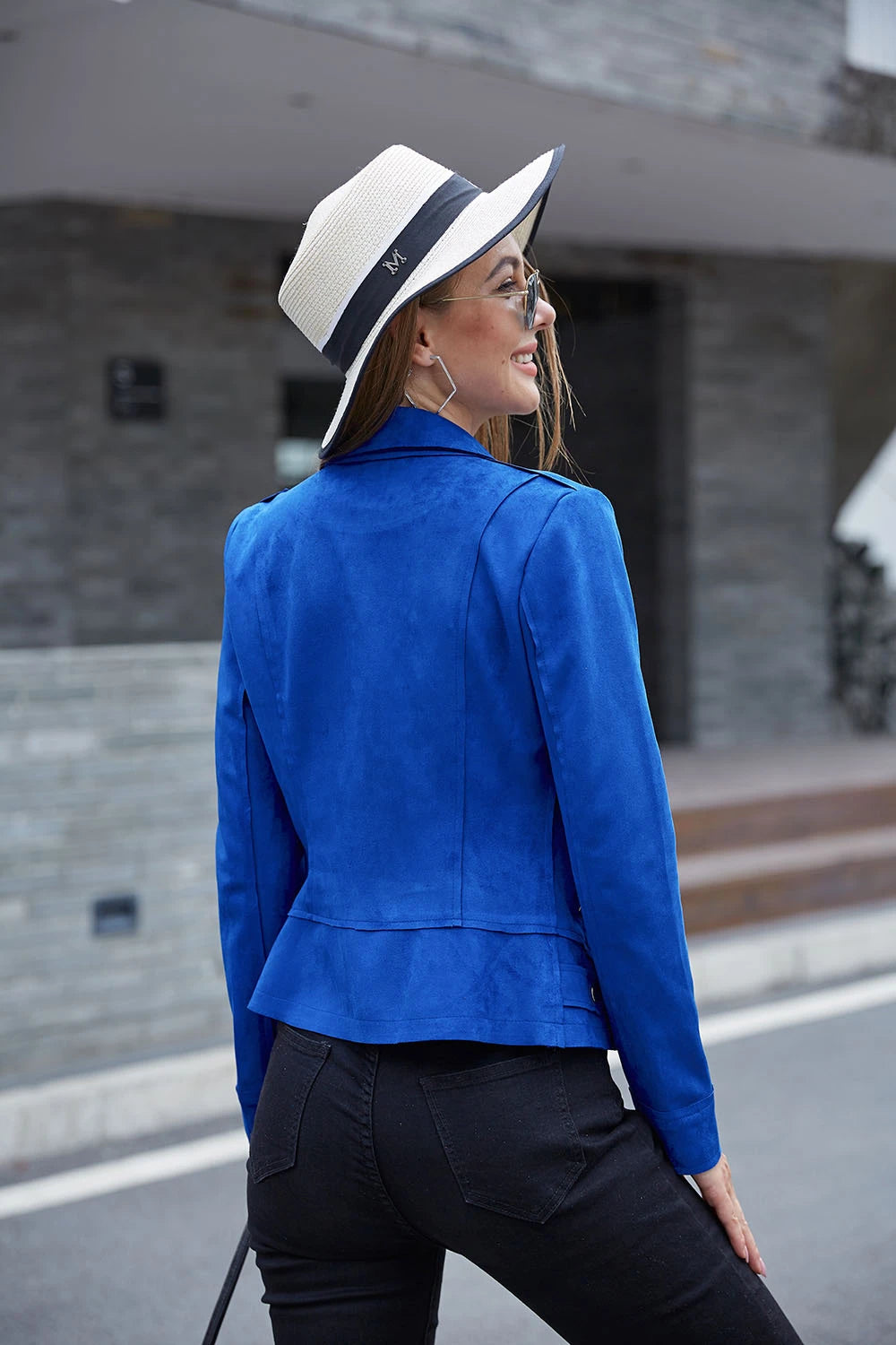 Perfecto mocka JACKET Royalblue