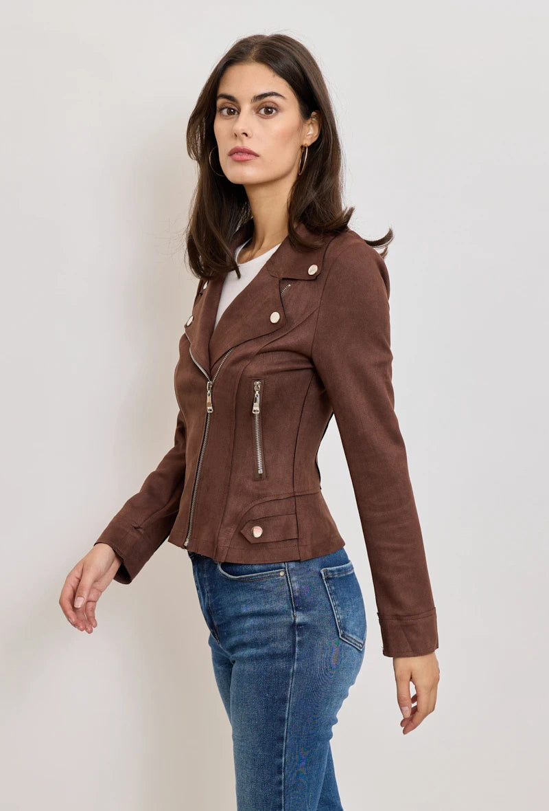 Perfecto mocka JACKET Brun