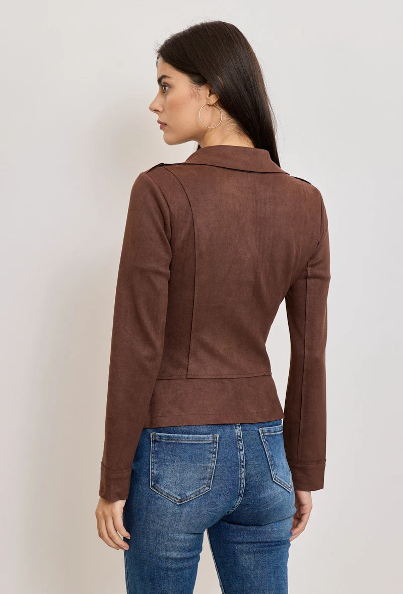 Perfecto mocka JACKET Brun