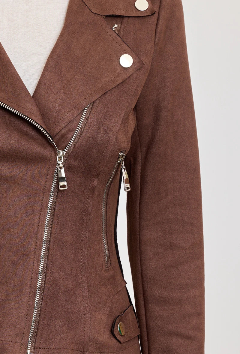 Perfecto mocka JACKET Brun