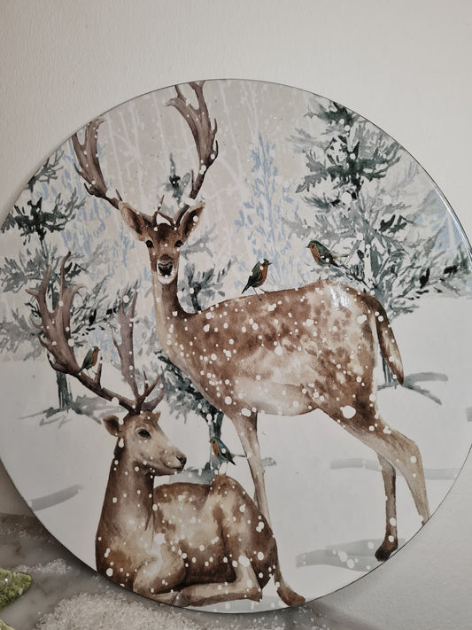 Dish Reindeer Round 33 cm