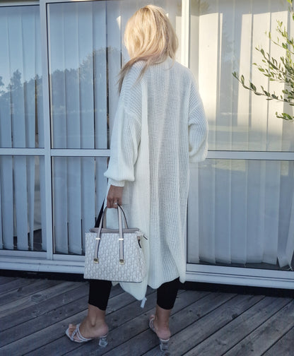 Cardigan lång Penny Vit