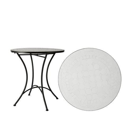 Mosaikbord vit/svart