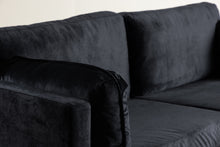 Load image into Gallery viewer, Boom, Black velvet sofa 203 cm
