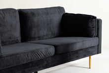 Load image into Gallery viewer, Boom, Black velvet sofa 203 cm
