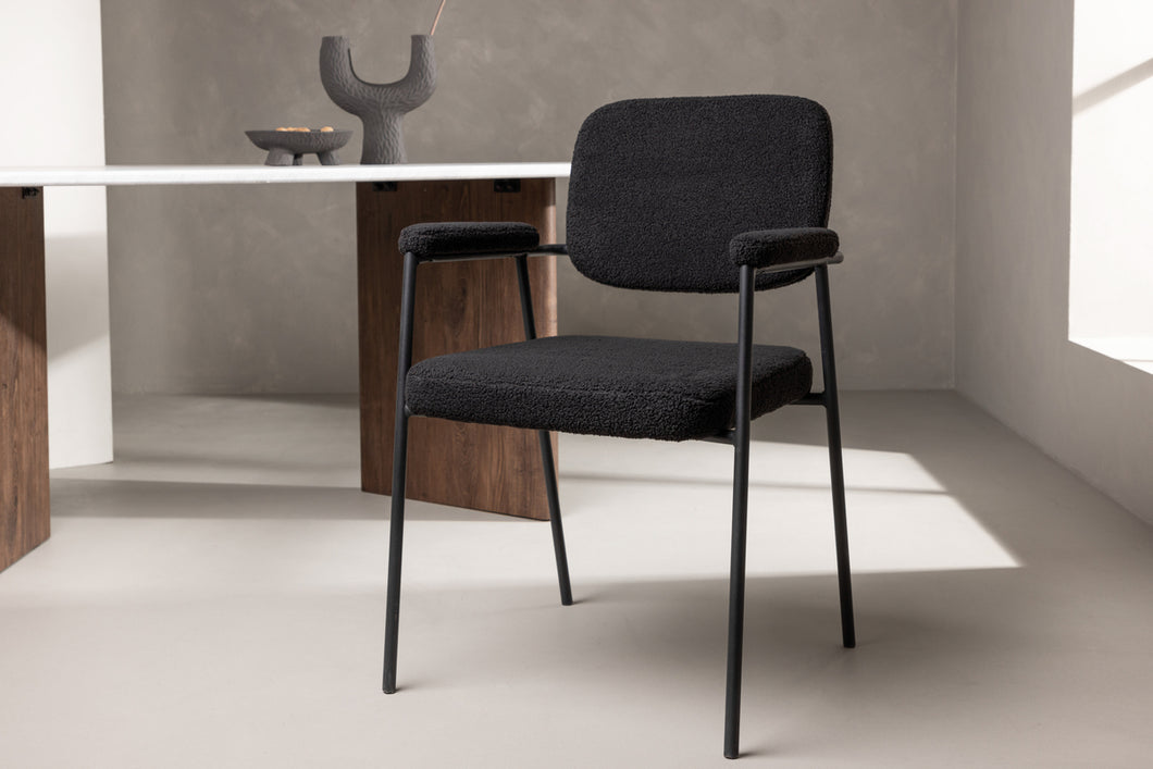 YESTERDAY Dining chairs Black 2-pack