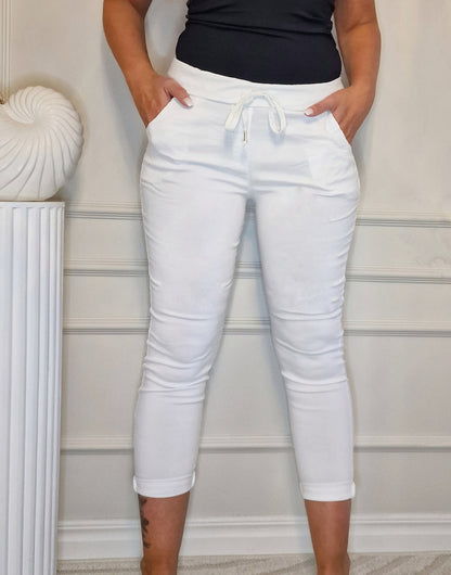 Pantalón milagro liso Blanco