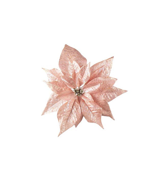 Julstjärna med clips Rosa 24 cm