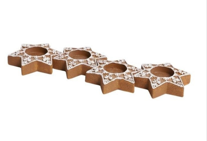 Stjärna pepparkaks ljusstake 31 cm
