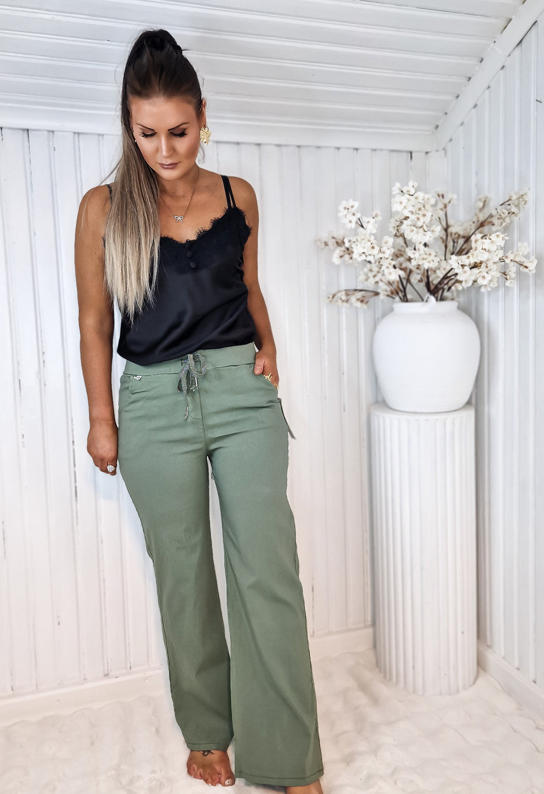 Miracle pants plain Black