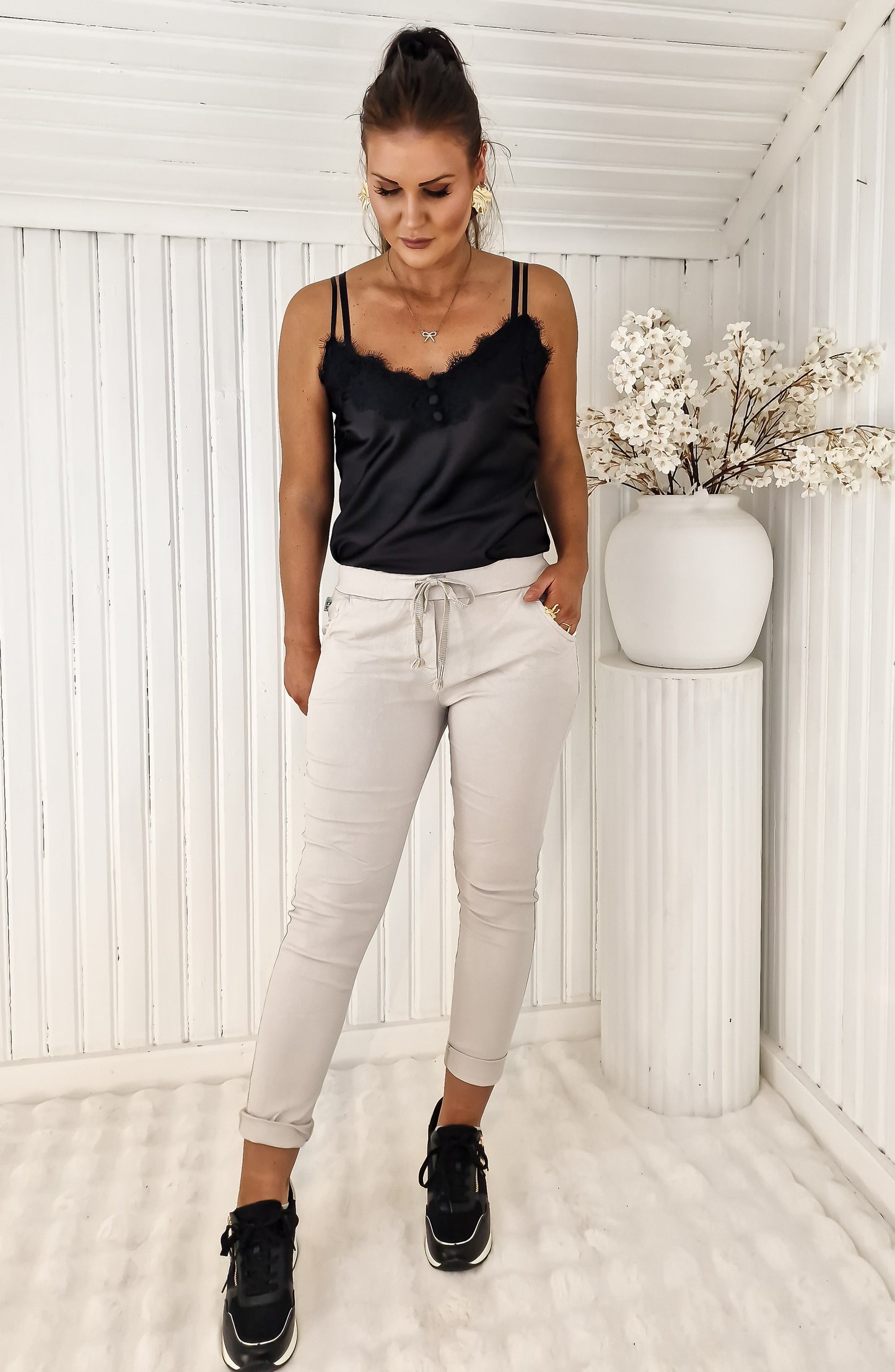 Miracle pants plain Sand