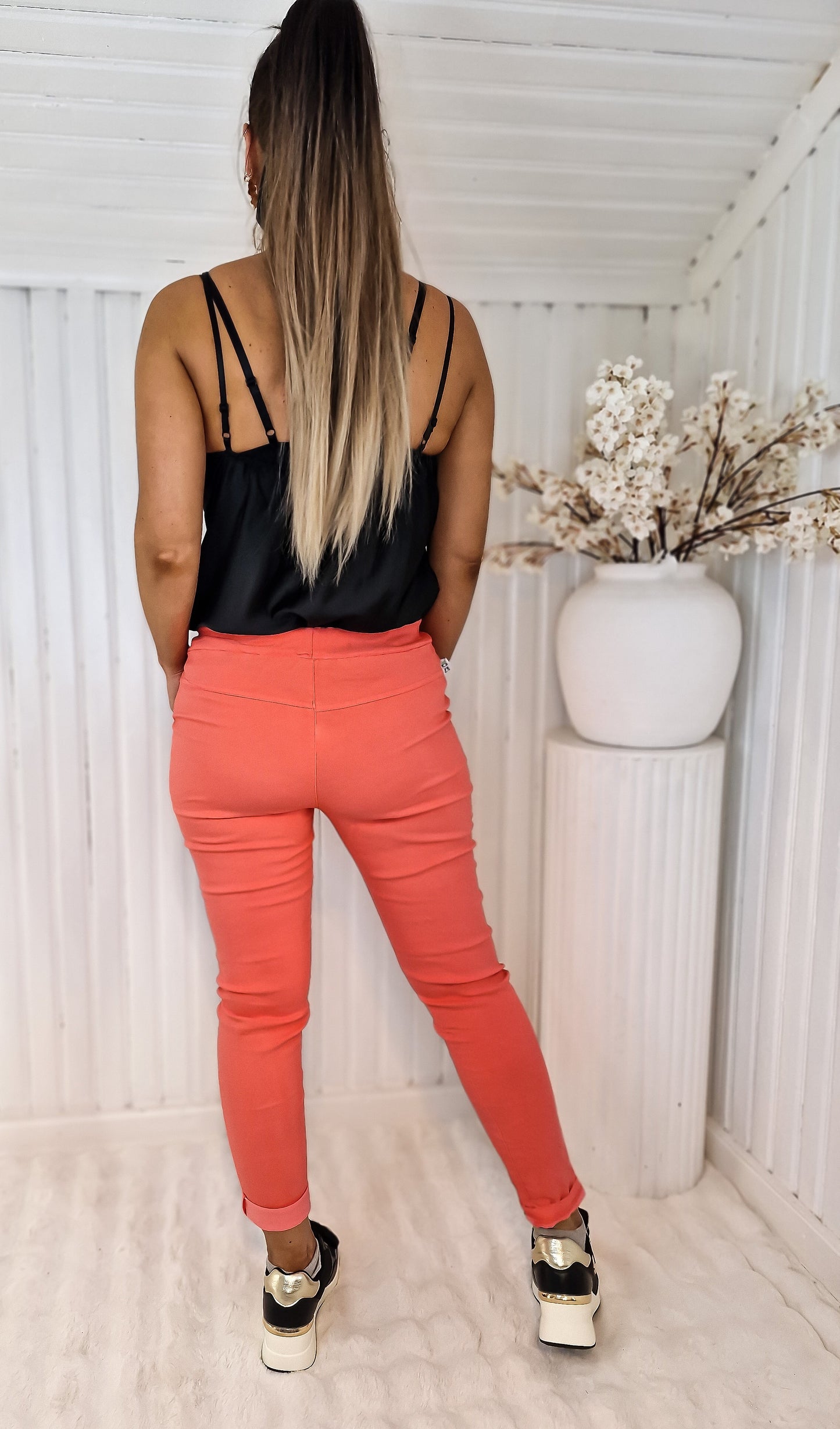 Miracle pants plain light camel