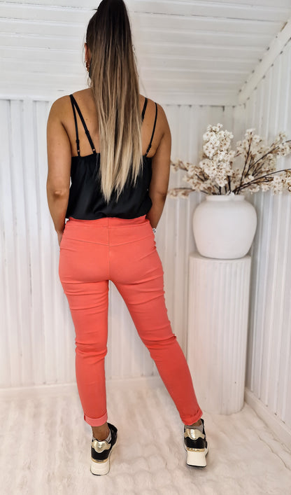 Miracle pants plain light camel