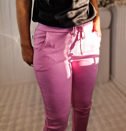 Pantalón milagro liso camel claro