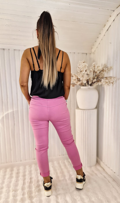 Pantalón milagro liso camel claro