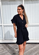 Ladda upp bild till gallerivisning, Plisserad Byxdress Svart
