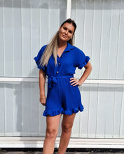 Ladda upp bild till gallerivisning, Plisserad Byxdress Royalblue

