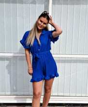 Ladda upp bild till gallerivisning, Plisserad Byxdress Royalblue
