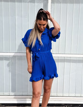 Ladda upp bild till gallerivisning, Plisserad Byxdress Royalblue
