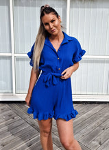 Ladda upp bild till gallerivisning, Plisserad Byxdress Royalblue
