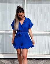 Ladda upp bild till gallerivisning, Plisserad Byxdress Royalblue
