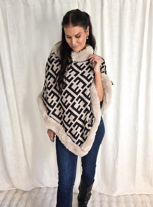 Poncho Sandy Beige